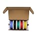 Striveday 28AWG Flexible Silicone Hook Up Wire - 28 Gauge Tinned Copper Stranded Cable, 600V High Temp Resistant, DIY Electronics, Robotics, LED Projects (Box-1)