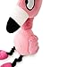 Pet Craft Supply Flamingo Jiggle Giggle Funny Giggling Sound Wiggly Shaking Tug Fetch Soft Chew Plush Dog Toy, Pink (2206)