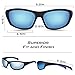 KastKing Hiwassee Polarized Sport Sunglasses for Men and Women, Matte Blackout Frame,Smoke Base Ice Mirror