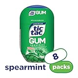 Tic Tac Gum, Sugar Free Chewing Gum, Spearmint, 8 Count Bottle Packs