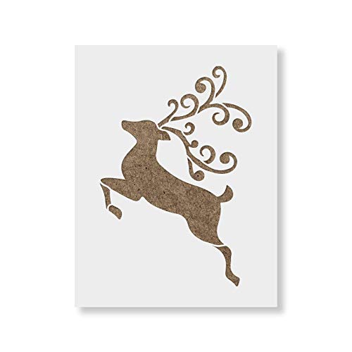 Reindeer Stencil Template - Reusable Stencil with Multiple Sizes Available