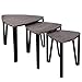 HOMFA Nesting Coffee Tables, Set of 3 Vintage End Side Tables Nightstand Modern Furniture Decor Table Sets, Sturdy and Easy Assembly, Accent Furniture in Home Office