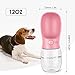 Pedy Dog Water Bottle for Walking or Outdoor Travel with Bowl Dispenser, Antibacterial Portable Leak Proof Pet Travel Water Drink Cup, Water Drinking Bottle 12 OZ