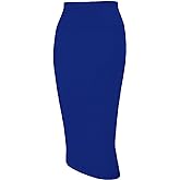 Tapata Women's Office Work Pencil Skirt Stretch High Waist Below Knee Bodycon for Business Casual