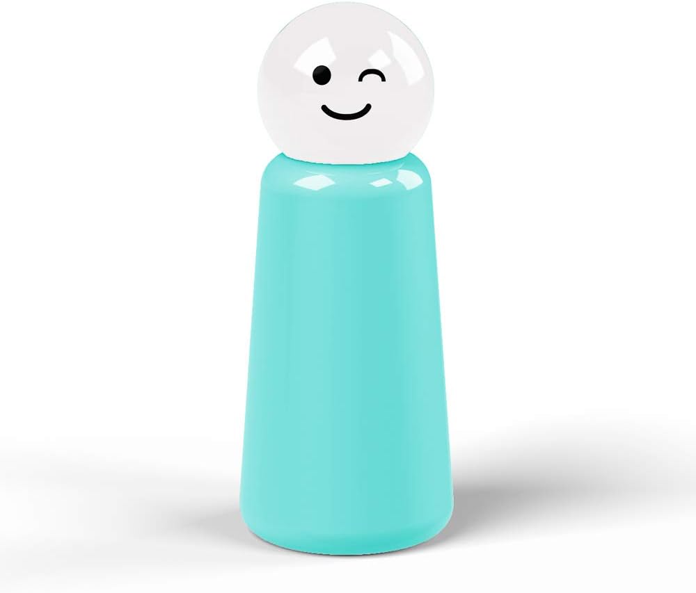 Stainless Steel Water Bottle, Sky Blue & White Wink, 300 ml