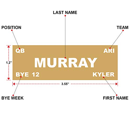 Fantasy Football Draft Board 2019 Kit | 72" x 48" | 16 Teams | 540 Player Sticker Labels