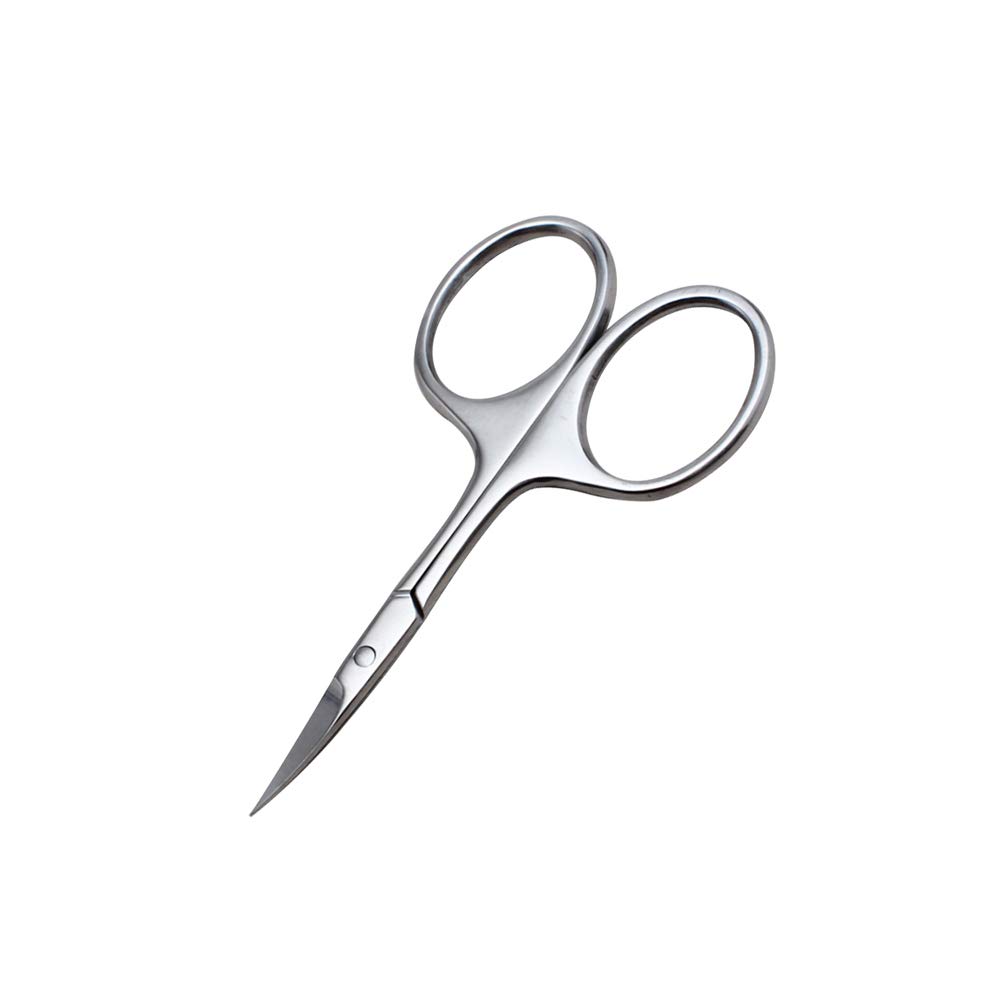 Professional Mini Eyebrow Scissors with Curved Blade Small Grooming Scissor for Women Ladies Stainless Steel for Eyelash Nose Hair Beard MoustacheTrimmer Tool for Men