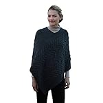 Aran Woollen Mills Supersoft Merion Knit Triangular Poncho