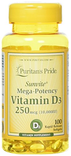 Puritans Pride Vitamin D3 10,000 IU, 100 Count