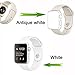 [3 Pieces] Smart Watch Band 38mm,iMOMO Soft Silicone Sport Band [2 Lengths] Large/Small Wrist Strap Replacement for Apple Watch 2015 & 2016 All Models 38mm - WHITE