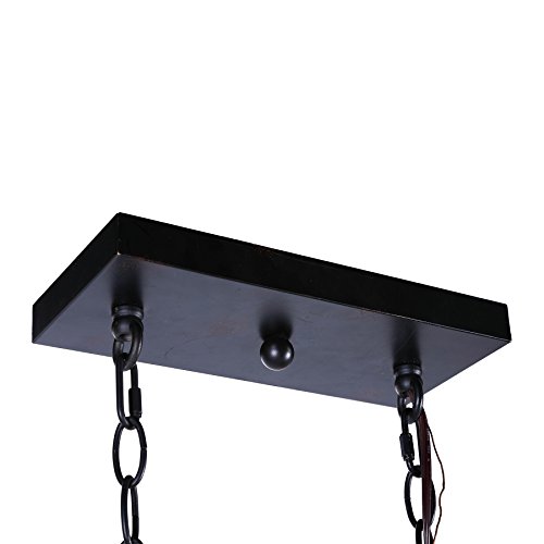3-Light Antique Bronze Finish Billiard Pool Table Lighting, Large Kitchen Island Pendant Light, 3 Lights Island Chandelier with Tiffany Shade, 3Lt Hanging Fixture