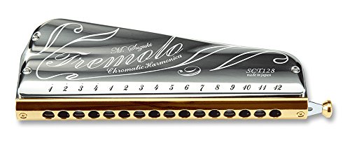 Suzuki sct-128 tremolo chromatic professional 16-hole c…
