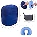 Travel Foot Rest Pillow Set: Inflatable Adjustable Height Feet & Neck/Head Cushions For Adults, Toddlers & Kids | Washable Neck Support For Car, Train, Bus & Airplane| Patented Quick Inflation