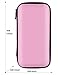 iMangoo Shockproof Travel Essentials Organizer Charger Case, Space-Optimized Small Zipper Electronics Accessories Pouch Tech Cord Cable Power Bank Storage for Women Men, 6.5x3.2x1 In (Pink)