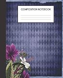 Composition Notebook: Tropical Ephemera Pattern Floral Summer College Ruled Notebook Lined School Journal