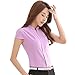 EFINNY Women Office T-Shirt Uniform OL V Neck Henley Blouse Workwear Tops