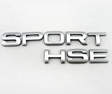Minigo LR-SHES SPORT HSE Luxury Rear Tailgate Badges Trunk Emblem Plate for Land Range Rover (Silver)