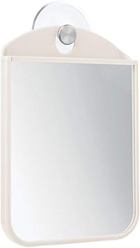 Mdesign Beschlagfreier Rasierspiegel Mit Saugnapf Auch Als Schminkspiegel Benutzbar Der Ideale Kosmetikspiegel Fur Das Badezimmer Cremefarben Mattsilberfarben Amazon De Kuche Haushalt