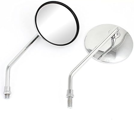 Chrome Rear View Side Mirrors 10mm Fit For Most Motorcycles Street Bikes Cruiser Scooters