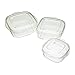 Microwave KitchenCraft KCMCASS Cookware Set, 3 BPA Free able Containers with Lids, Plastic