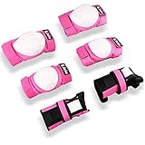 LIKIQ Kids/Adults Knee Pad Elbow Pads Wrist Guards 3 in 1 Protective Gear Set for Multi Sports Skating Scooter Skateboard Rollerblade Roller Skates Cycling BMX Bike Inline Riding Extreme Sports