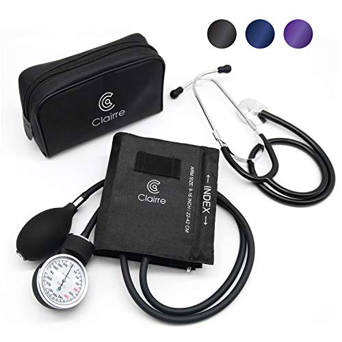 Clairre Professional Sphygmomanometer Manual Blood Pressure Cuff and