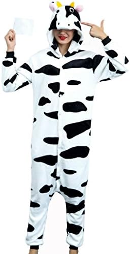 Adult Onesies For Women Cow Pajamas Costume Teens Girls Boys Men Animal Onsie PJ