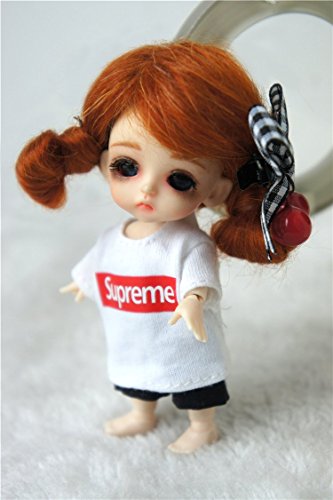 JD142 Guyomi Mohair BJD Doll Wigs Vinyl Doll Accessories (Carrot, 3-4inch)
