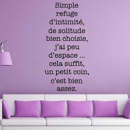 Makrea Citation Simple Refuge D Intimite De Solitude Bien Choisie Amazon Fr Cuisine Maison