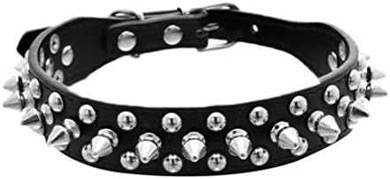 Axchongery Pet Collars, Adjustable Dog Rivet Spiked Studded Neck Strap Puppy Necklace