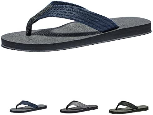 Flip Flops For Adult Men With Extra Large Size，Non-Slip Wear Resistance Light Weight Sandals (11 D(M) US / 45 M EU / 11.8in, Black Blue)