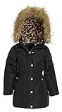 Steve Madden Girls Winter Down Alternative Hooded Long Bubble Puffer Jacket Coat