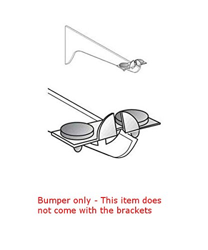 Count of 8 New Retails Chrome Front Shelf Clips With Clear Rubber Bumpers