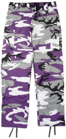 Kids Camouflage BDU Pants, Purple (S)