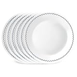 Corelle 6-Piece 8.5" Lunch Round Plates, Vitrelle