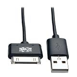 TRIPP LITE 30-Pin to 10'' USB Sync Charge Cable Apple MFi Certified, Black (M110-10N-BK)