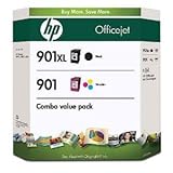 HP 901XL Black and 901 Color Inkjet Cartridges (1 XL Black, 1 Cyan, 1 Magenta, 1 Yellow) in Retail Packaging, Office Central