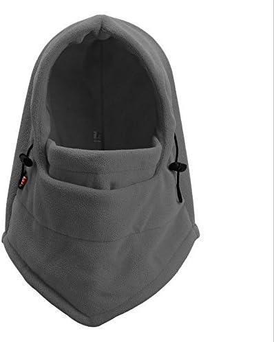 Thermal Fleece Balaclava Hat Hood Police Swat Ski Bike Wind Stopper Mask，6 in 1 Multifuction Balaclava Hood by ACXOPT (Gray)