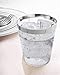 Clear Plastic Disposable Party Cups (100 Count) 14 Oz Silver Rim Cups - Fancy Reusable Plastic Tumblers, Silver, 14 Ounce