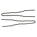 Marilyn Faye's U-Shaped Crinkled Hair Pins (Set of 12) (3 inch, Brown)