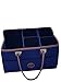 Baby Diaper Organizer caddy. Nursery Storage bin for boys and girls diapers| Diaper storage basket | large Portable Car Travel Organizer, Baby Shower gift basket and Newborn Registry must haves (Blue)