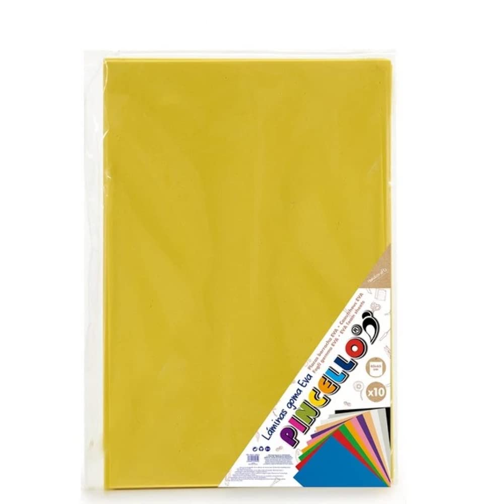 Pincello S3600178 EVA Rubber Paper, 65 x 0.2 x 45 cm, 10 Pieces, Yellow