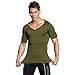 HÖTER Mens Slim and Tight Super Soft Compression & Slimming Shaper V-Neck Compression Shirt