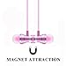 Mayama Compatible with Apple Samsung Wired Headphones in Ear Magnetic Metal Sport Earbuds Sweatproof Headsets with Mic Noise Canceling HiFi Stereo Heavy Bass Earphones for Workout Run Gym (Rose Gold)