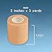 Self Adhesive Bandage Wrap, Cohesive Tape (Tan, 2 In x 5 Yards, 12-Pack)