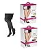 4-Pairs of Just My Size JMS Smooth Finish Regular Pantyhose, Off-Black, 4x