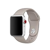Icesnail Apple Watch Band 38mm 42mm [3 Pieces 2 Length] Soft Silicone Sport Replacement Strap for Apple Watch Series 3 Series 2 Series 1 Sport and Edition All Models, 42mm Pebble