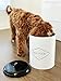 Amici Pet, , Buster All Natural Dog Food Large Metal Storage Bin, White