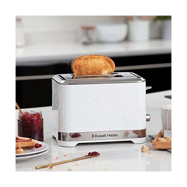 Russell-Hobbs-28090-Structure-Toaster-2-Slice-Contemporary-Design-Featuring-Lift-and-Look-with-Frozen-Cancel-and-Reheat-Settings-White Russell Hobbs 28090 Structure Toaster, 2 Slice - Contemporary Design Featuring Lift and Look with Frozen, Cancel and…