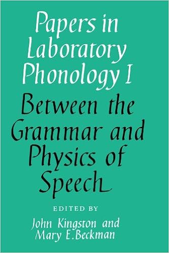 Amazoncom Papers In Laboratory Phonology I Between The - 